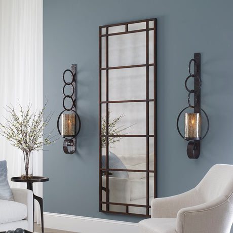 Falconara - Metal Wall Sconce - Brown, Dark