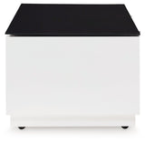 Gardoni - White / Black - Rectangular Cocktail Table