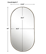 Lago - Oval Gold Mirror