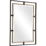 Carrizo - Rectangle Mirror - Gold & Bronze