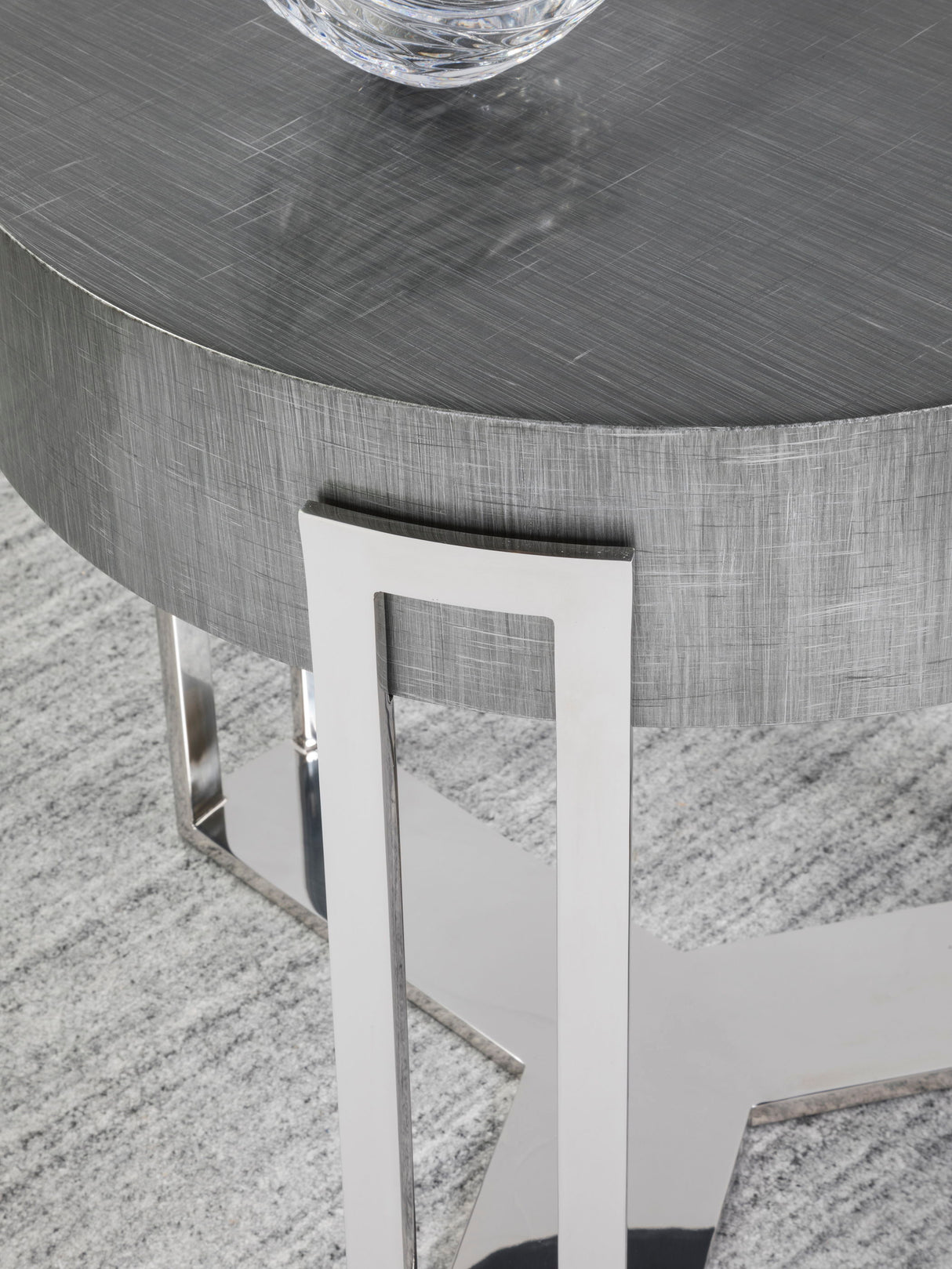 Signature Designs - Iridium Round End Table - Dark Gray