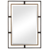 Carrizo - Rectangle Mirror - Gold & Bronze