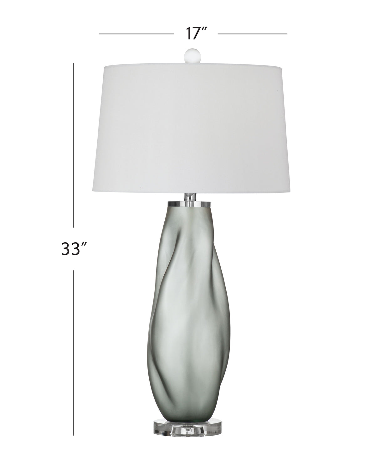 Gabon - Table Lamp - Pearl Silver