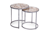 Delia - Bunching Accent Nesting Tables - Silver