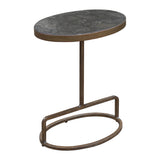 Jessenia - Stone Accent Table - Gray, Dark