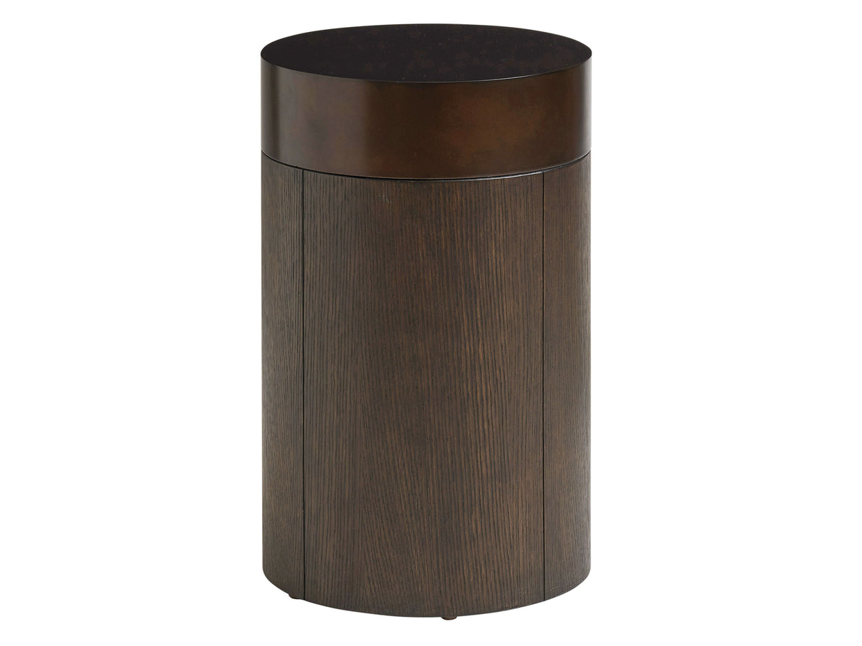 Park City - Black Diamond Round End Table - Dark Brown