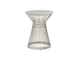 Ariana - Martini Stainless Accent Table - Pearl Silver