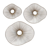 Avarie - Metal Wall Art Set Of 3 - Gold