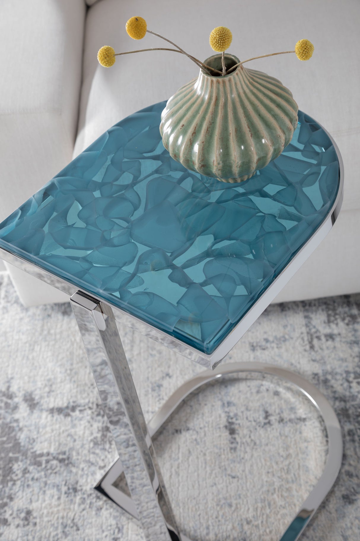 Signature Designs - Placido Spot Table - Light Blue