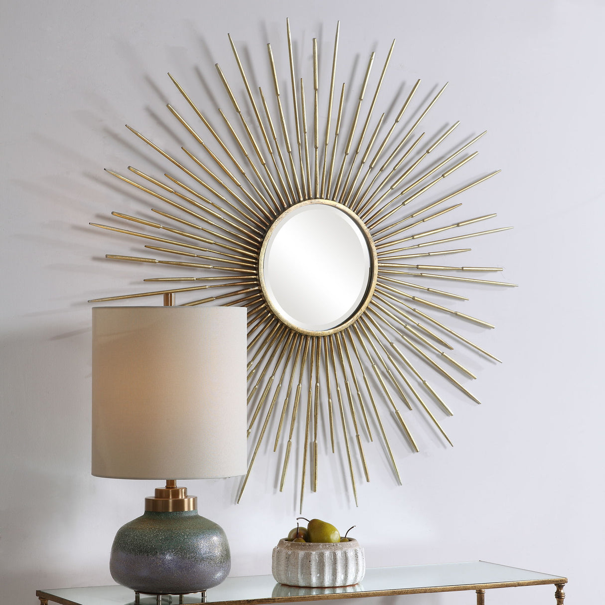 Golden - Rays Starburst Mirror - Gold