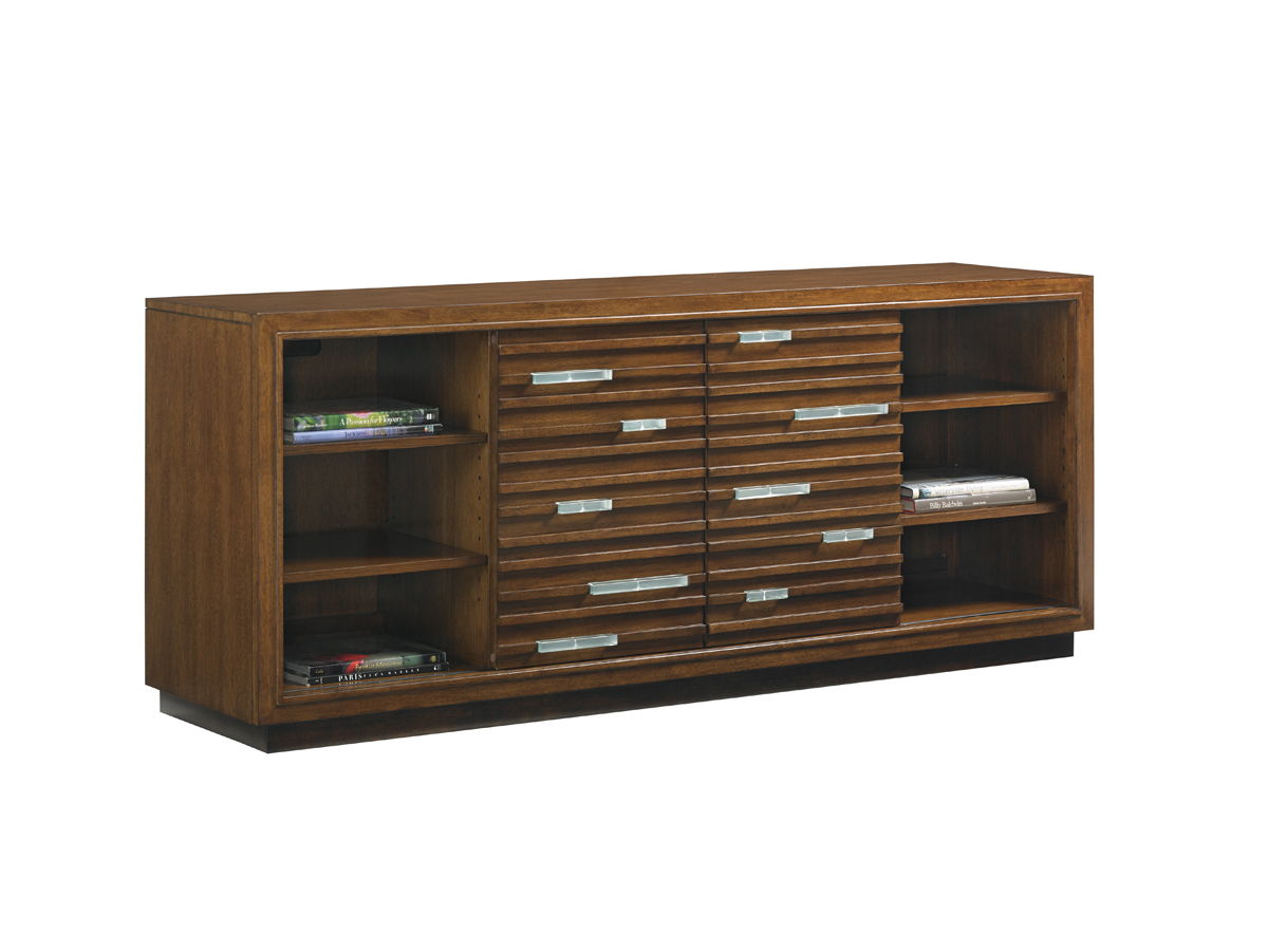 Island Fusion - Princeville Media Console - Dark Brown