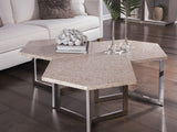 Signature Designs - Inamorata Hexagonal Cluster Bunching Table - Pearl Silver