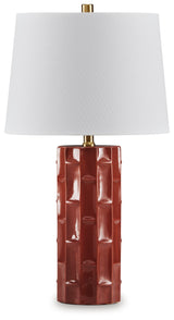 Jacemour - Burnt Umber - Ceramic Table Lamp (Set of 2)