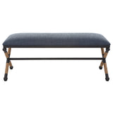 Firth - Rustic Bench - Navy