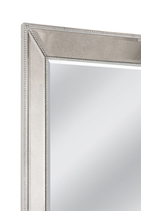 Beaded - Floor Mirror 79" - Silver