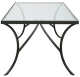 Alayna - Metal & Glass Coffee Table - Black