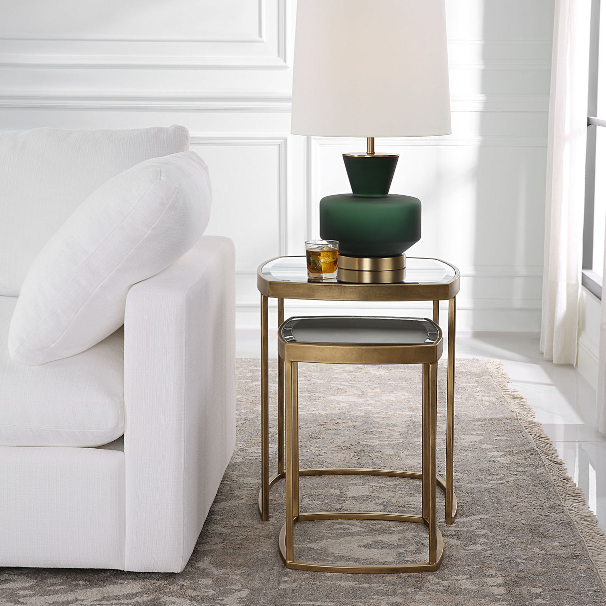 Vista - Nesting Tables (Set of 2) - Gold