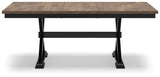 Wildenauer - Brown / Black - Rectangular Dining Extension Table