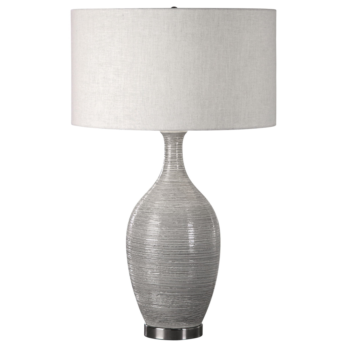 Dinah - Textured Table Lamp - Gray