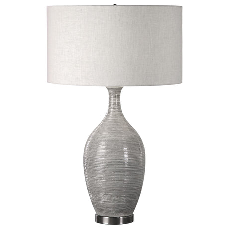 Dinah - Textured Table Lamp - Gray