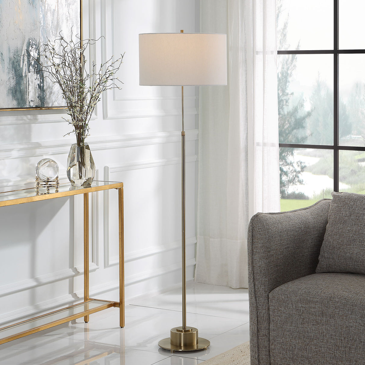 Prominence - Brass Floor Lamp