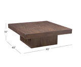 Padula - Oak Cocktail Table - Brown