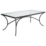 Alayna - Metal & Glass Coffee Table - Black