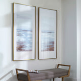 Coastline - Framed Prints, Set Of 2 - Light Brown