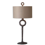 Ferro - Cast Iron Table Lamp - Brown, Dark