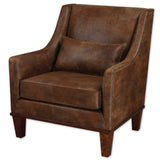 Clay - Leather Armchair - Brown, Dark