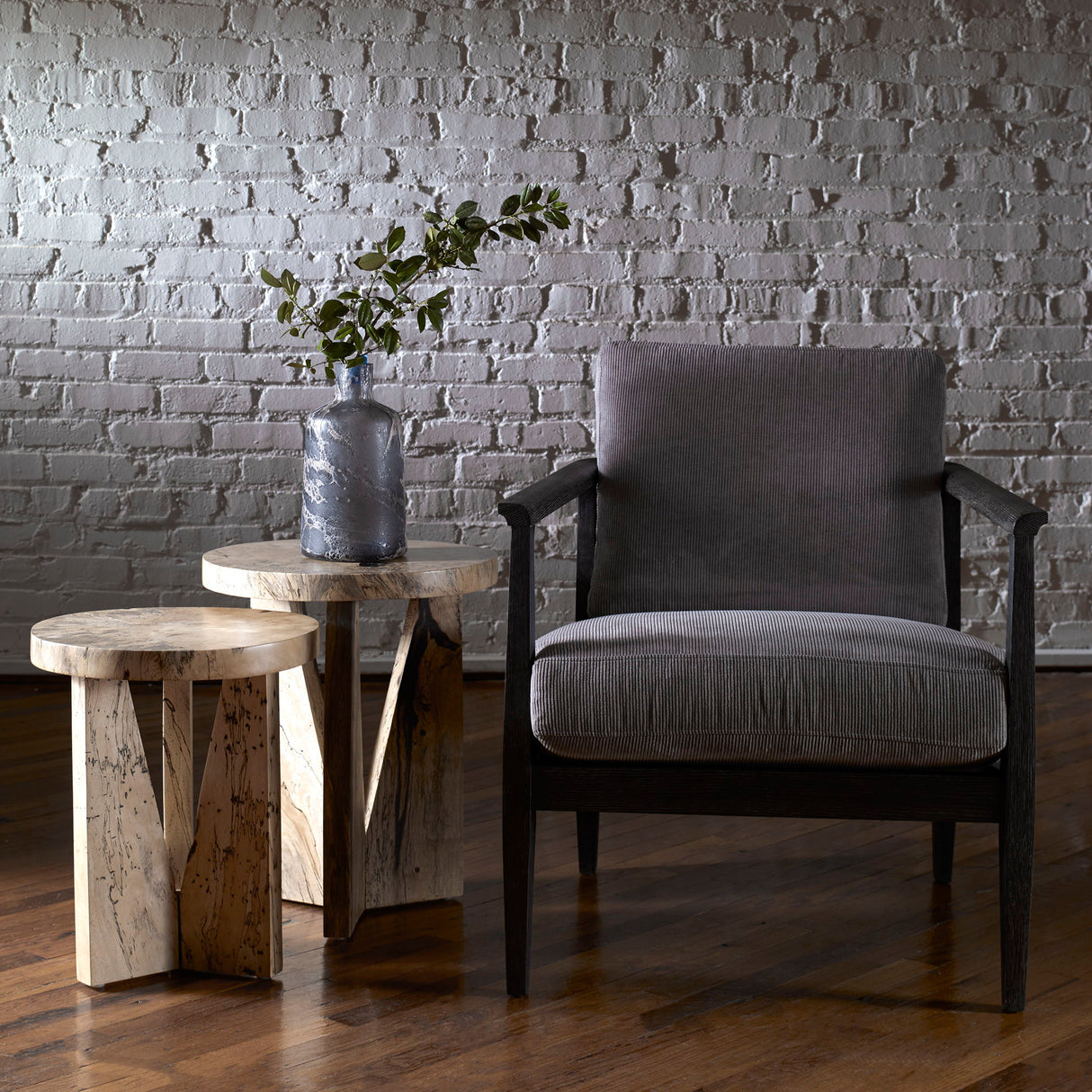 Nadette - Natural Nesting Tables, Set Of 2 - Light Brown