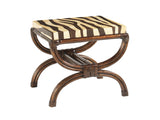 Royal Kahala - Striped Delight Accent Table - Dark Brown