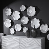 Abella - Ceramic Wall Decor, Set Of 3 - White