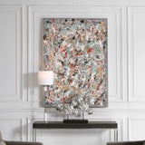 Organized Chaos - Hand Painted Canvas - Pearl Silver