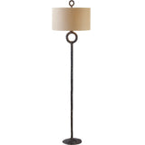 Ferro - Cast Iron Floor Lamp - Brown, Dark