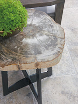 Alfresco Living - Petrified Wood Table - Dark Brown