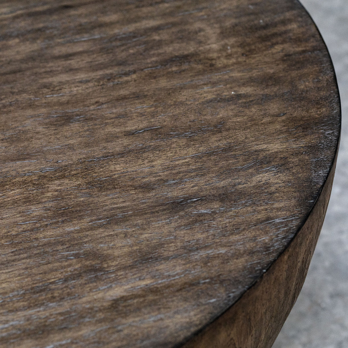 Lark - Round Wood Coffee Table - Brown, Dark