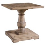 Stratford - Pedestal End Table - Light Brown