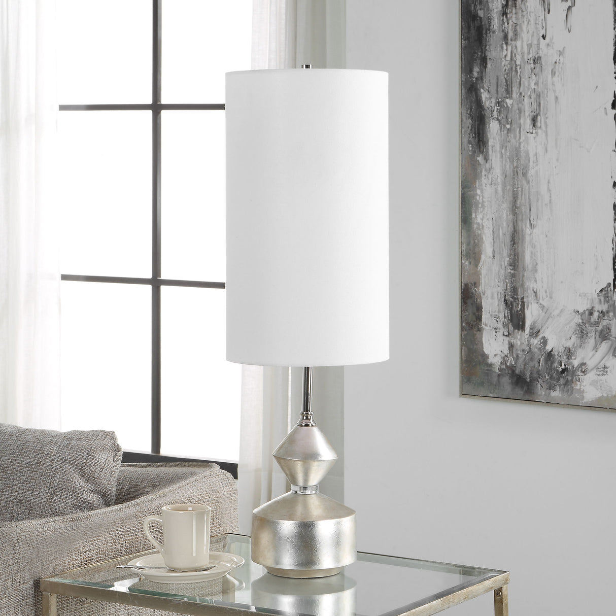 Vial - Silver Buffet Lamp