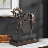 Titan Horse - Sculpture - Brown, Dark