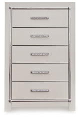 Zyniden - Silver - Five Drawer Chest