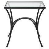 Alayna - Metal & Glass End Table - Black