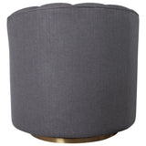 Cuthbert - Modern Swivel Chair - Gray, Dark