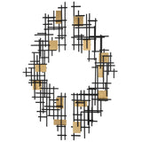 Reflection - Metal Grid Wall Decor, Set Of 2 - Black