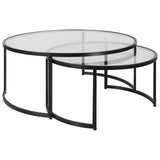 Rhea - Nesting Coffee Tables, Set Of 2 - Black