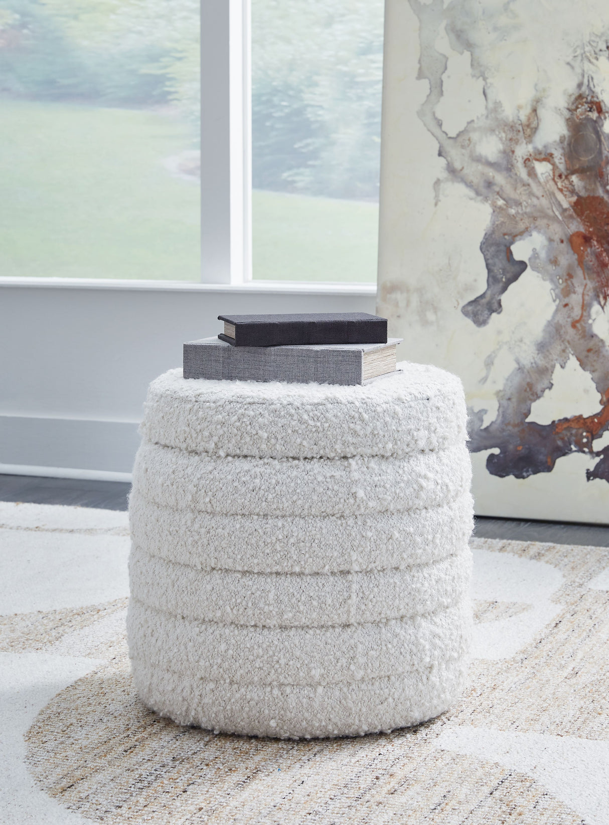 Duntler - Ivory - Storage Ottoman