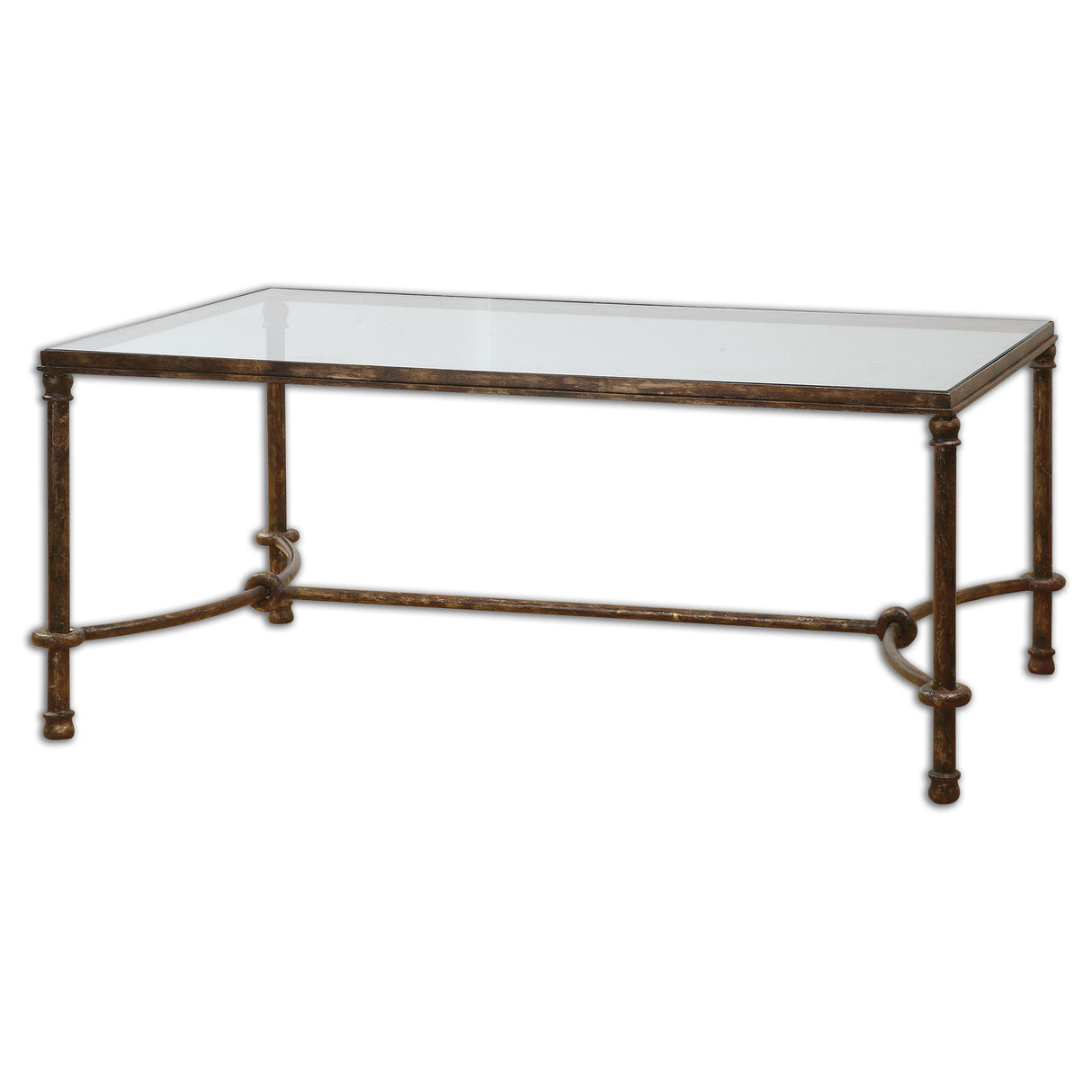 Warring - Iron Coffee Table - Brown, Dark