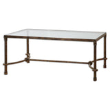 Warring - Iron Coffee Table - Brown, Dark