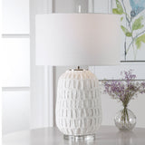 Caelina - Textured Table Lamp - White