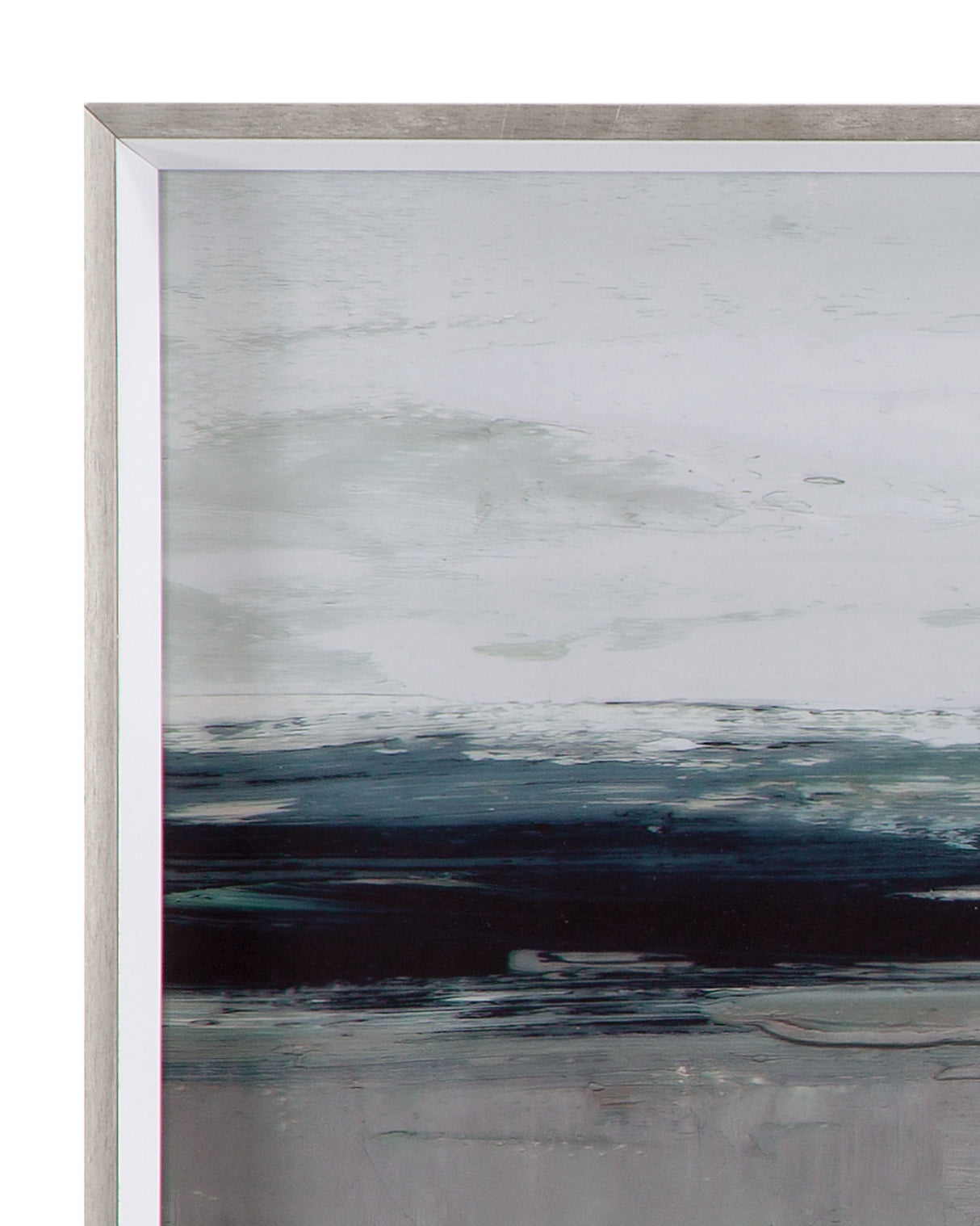 Moody Coast I - Framed Art - Light Blue